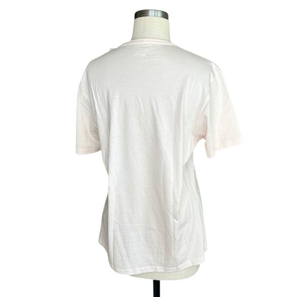 LNDR Fresh As Air Unisex Tee T-Shirt Size Small NWT Shell Cream Embroidered Top - Picture 3 of 7